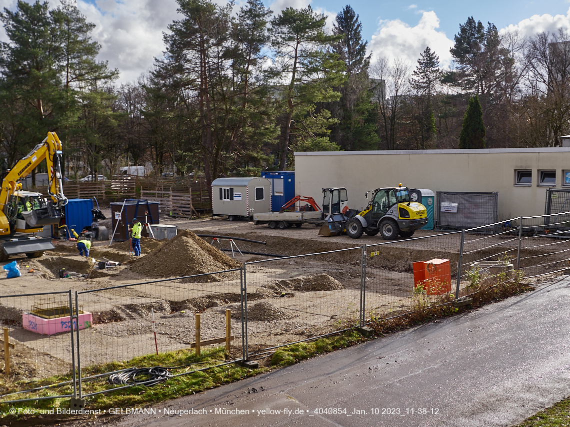 10.01.2023 - Baustelle an der Quiddestraße Haus für Kinder in Neuperlach